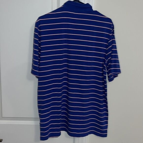 Men’s retro Criquet Austin TX Blue/white/red cotton/spandex Pocket Polo shirt L - Picture 5 of 6